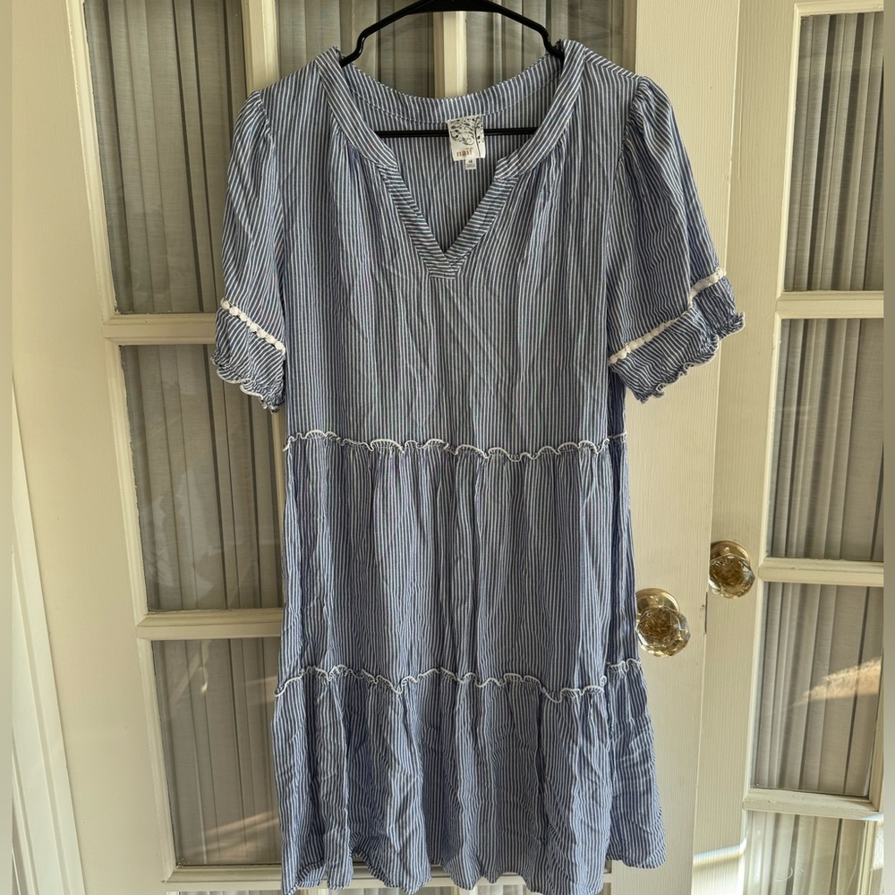 Blue Striped Dress